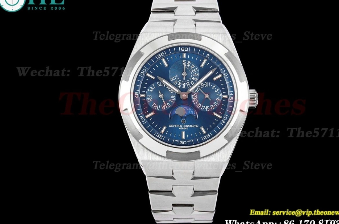 4300V A1120 Overseas Blue SS 8F SS Stk Calendar Perpetual 0330